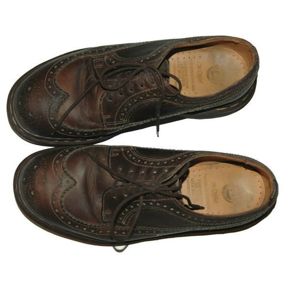 DR. MARTENS Shoes - DR. MARTENS Brown Leather Shoes Sz 6 Leather